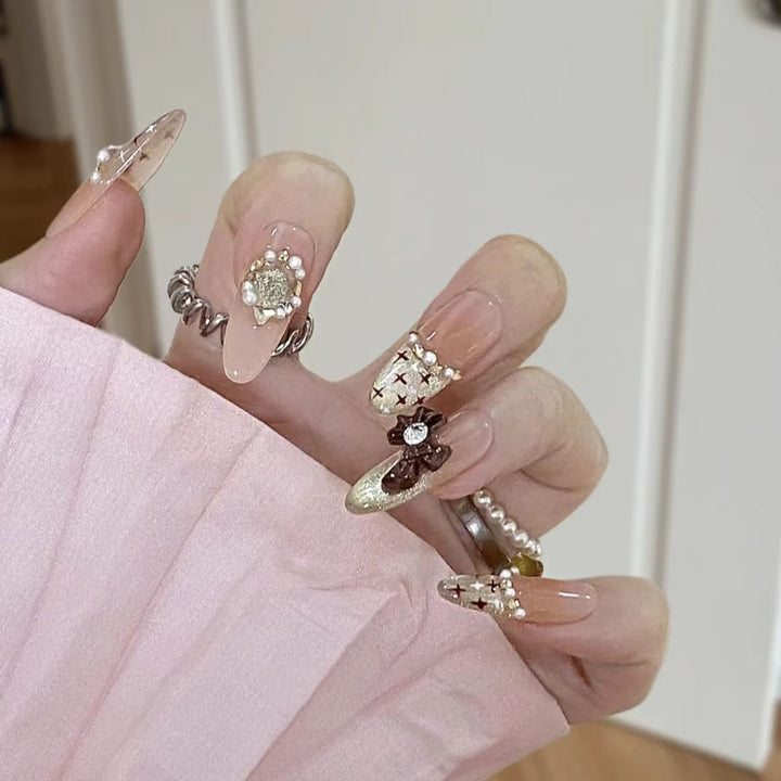Luxury Decorative Press-On Nail Art Bowlift