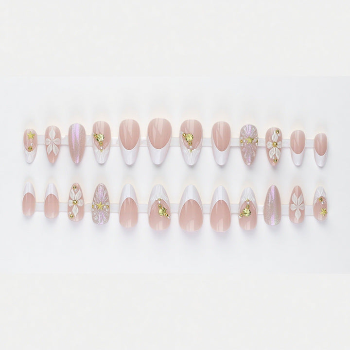 Glamorous Floral Stiletto Press-On Nail Set Bowlift
