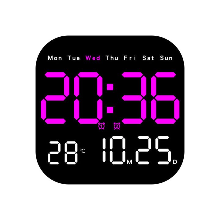 Digital Multi-Function Alarm Clock with Temperature and Date Display Bowlift