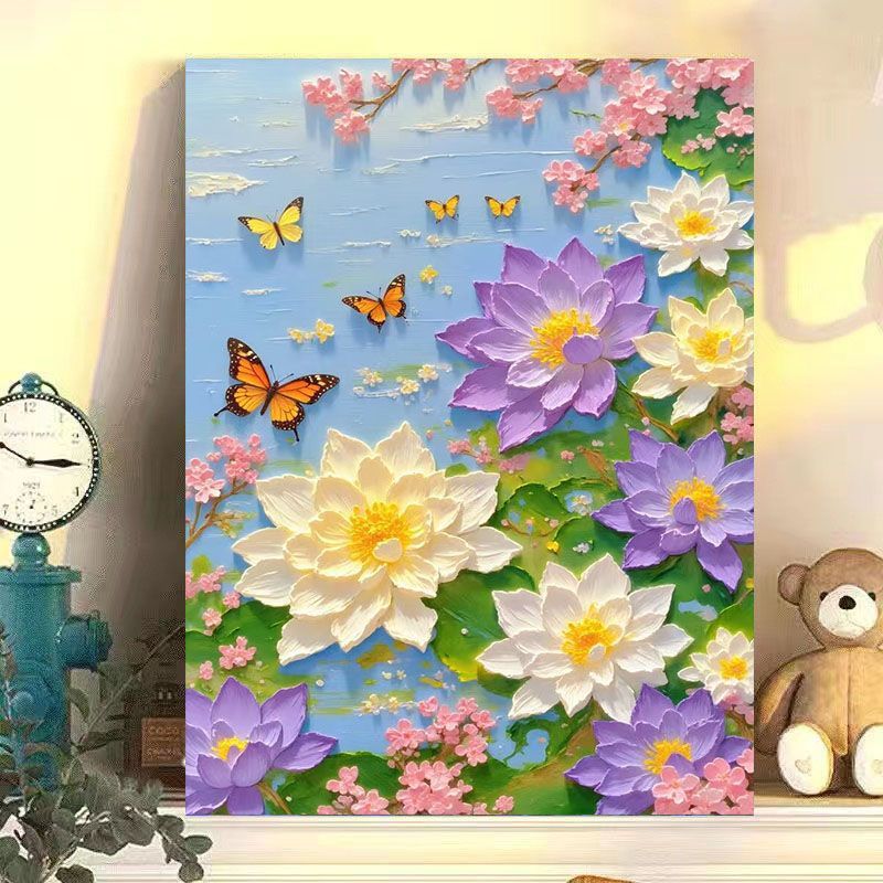 Elegant Floral Lotus Canvas Art Bowlift