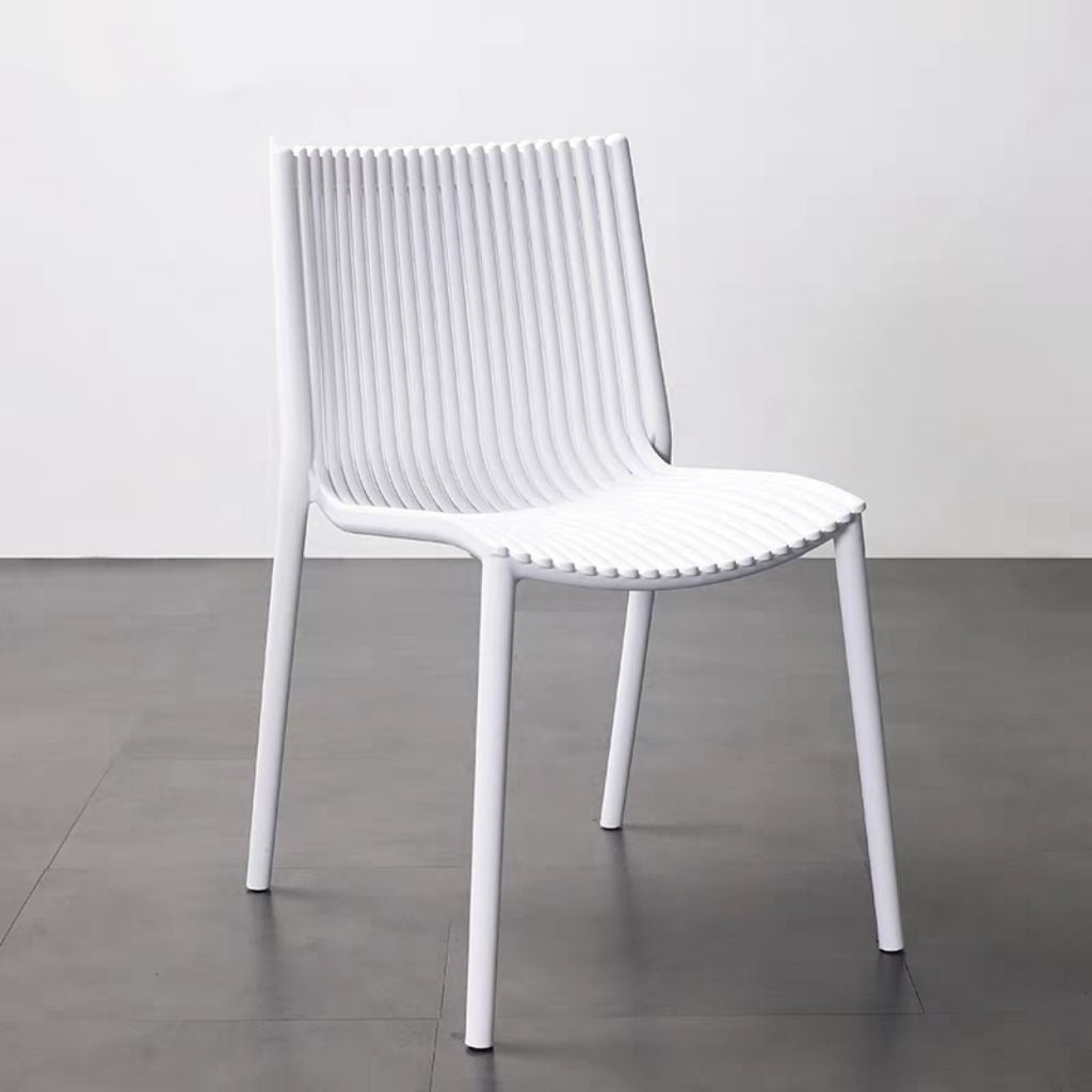 Contemporary Slatted Dining Chair Bowlift