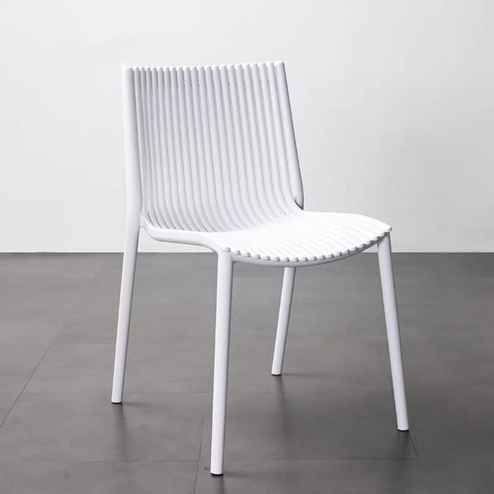 Contemporary Slatted Dining Chair Bowlift