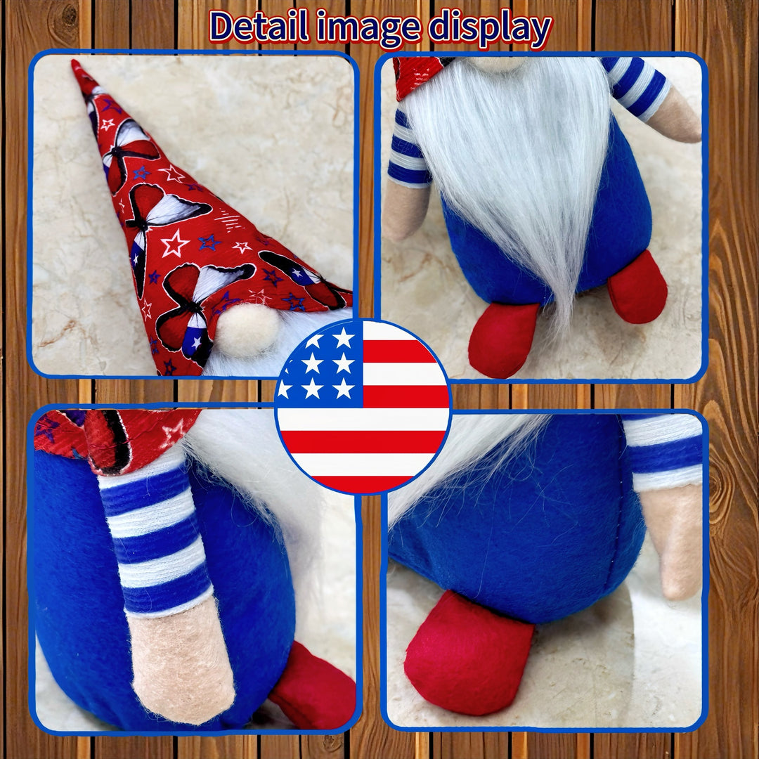 Unisex nan large decorative gnome figure made of fabric with long pointed hat and artificial beard Bowlift