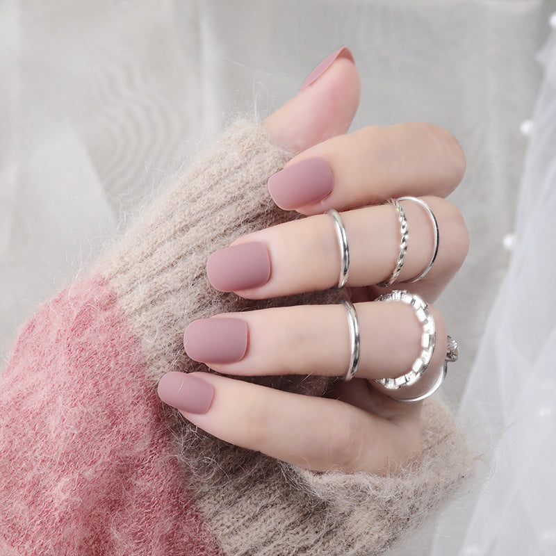 Matte Press-On Nail Set Bowlift
