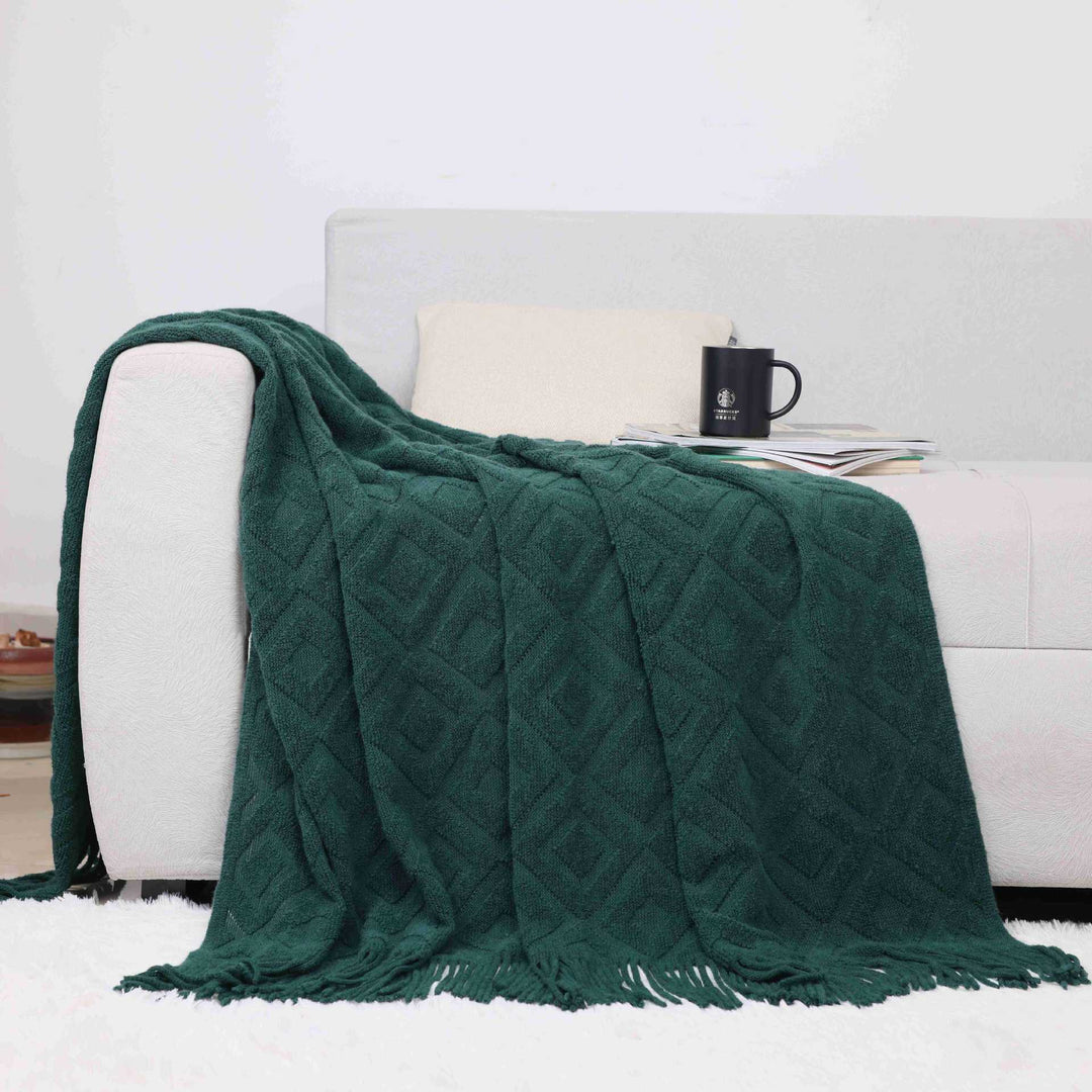 Cozy Knit Throw Blanket Bowlift