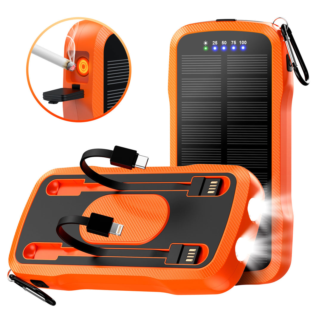 Solar charger with integrated USB ports and LED lamps Bowlift