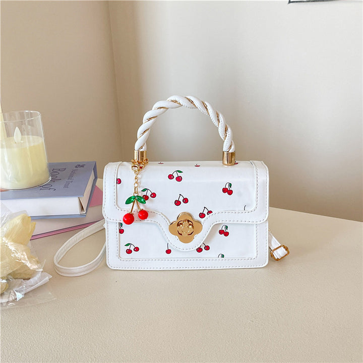 Playful Cherry Print Mini Satchel Handbag Bowlift