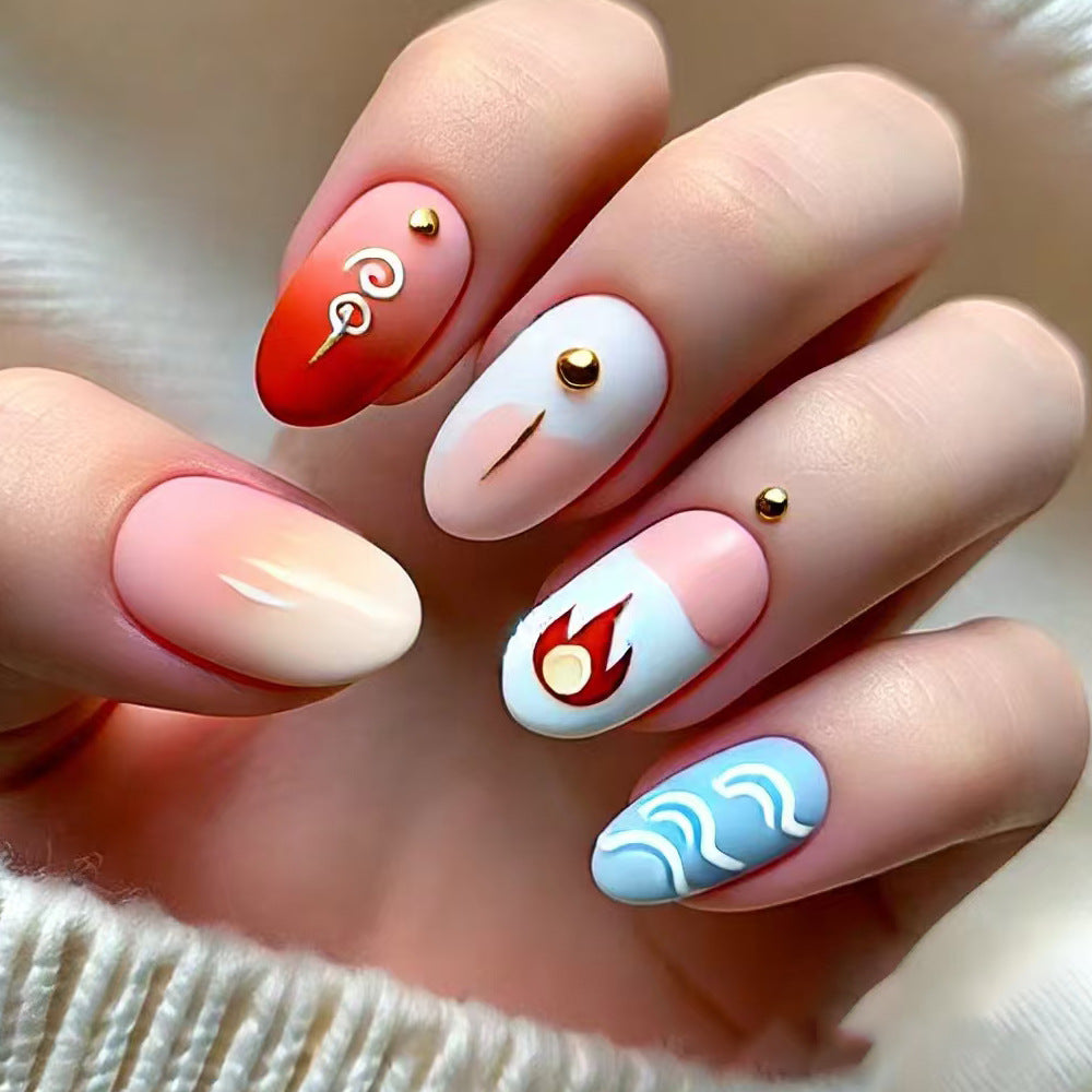 Artistic Press-On Nail Art Bowlift