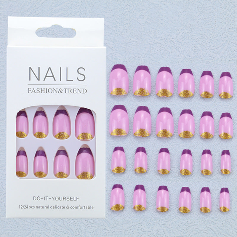 Artistic Graphic Press-On Nail Set Bowlift
