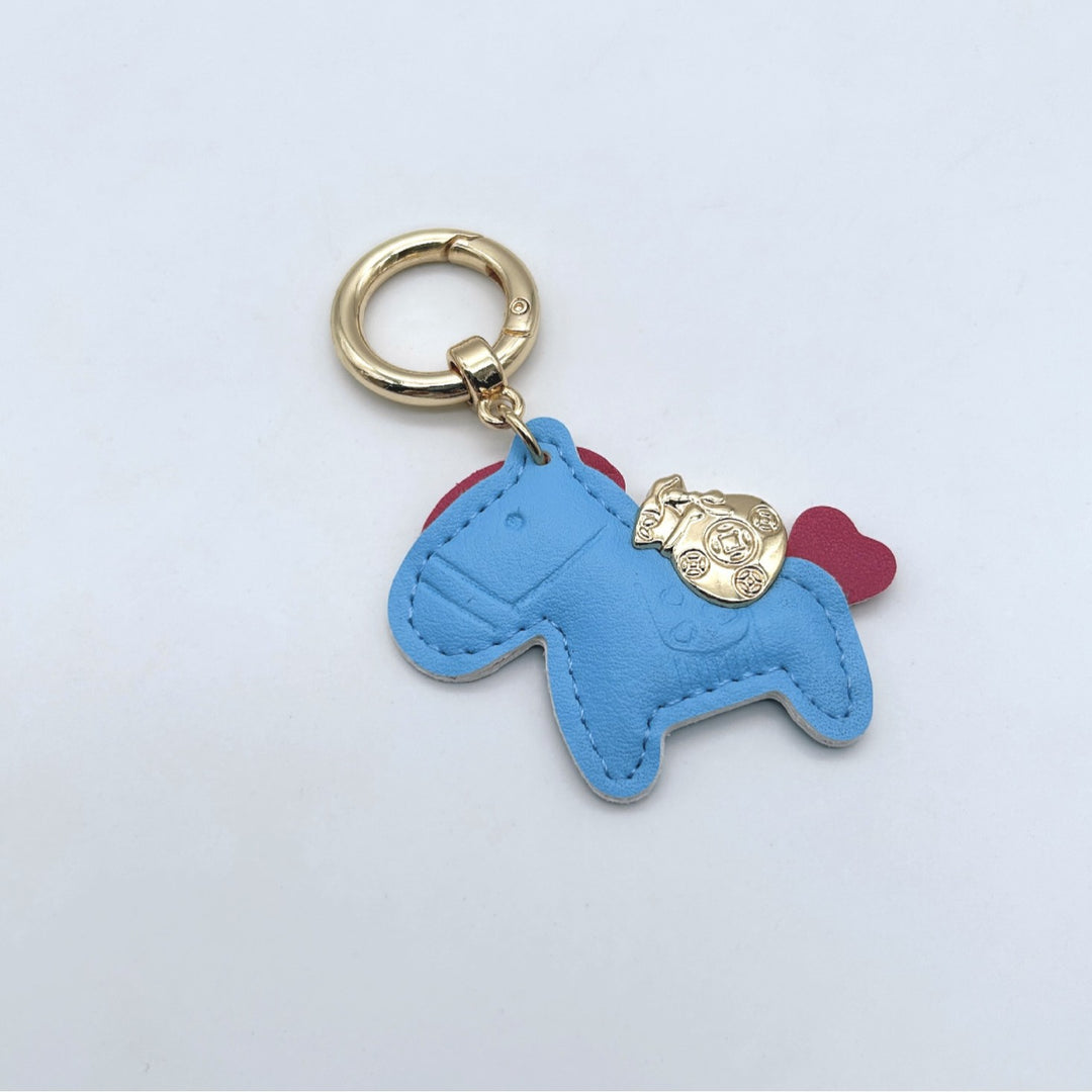 Animal-Shaped Leather Keychain Bowlift