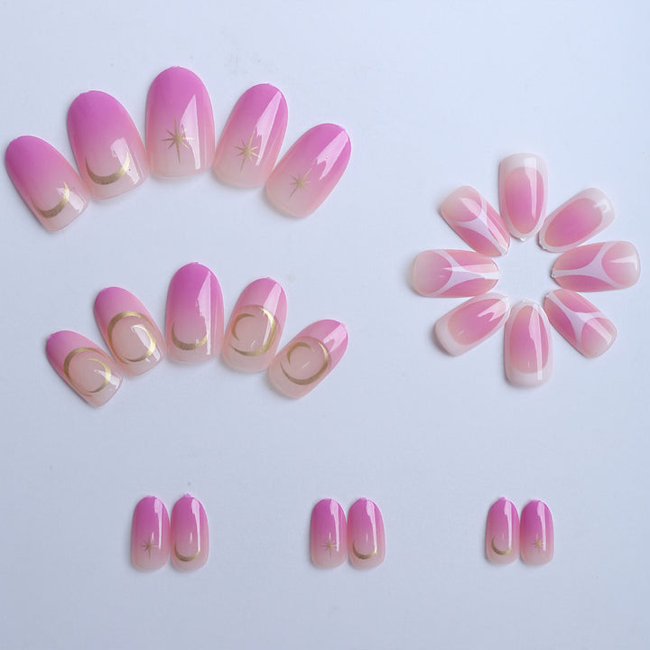 Artificial nails with elegant modern accents Bowlift