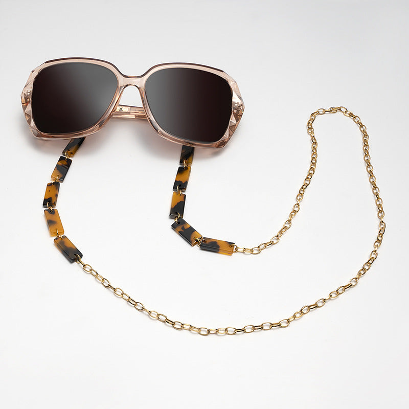 Chunky Abstract Pattern Eyewear Chain Bowlift