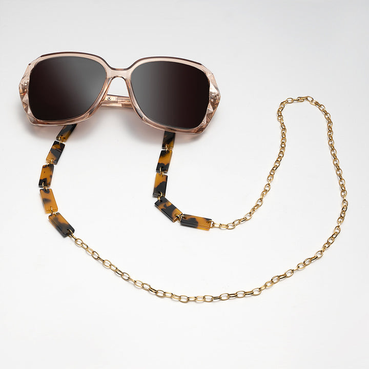 Chunky Abstract Pattern Eyewear Chain Bowlift