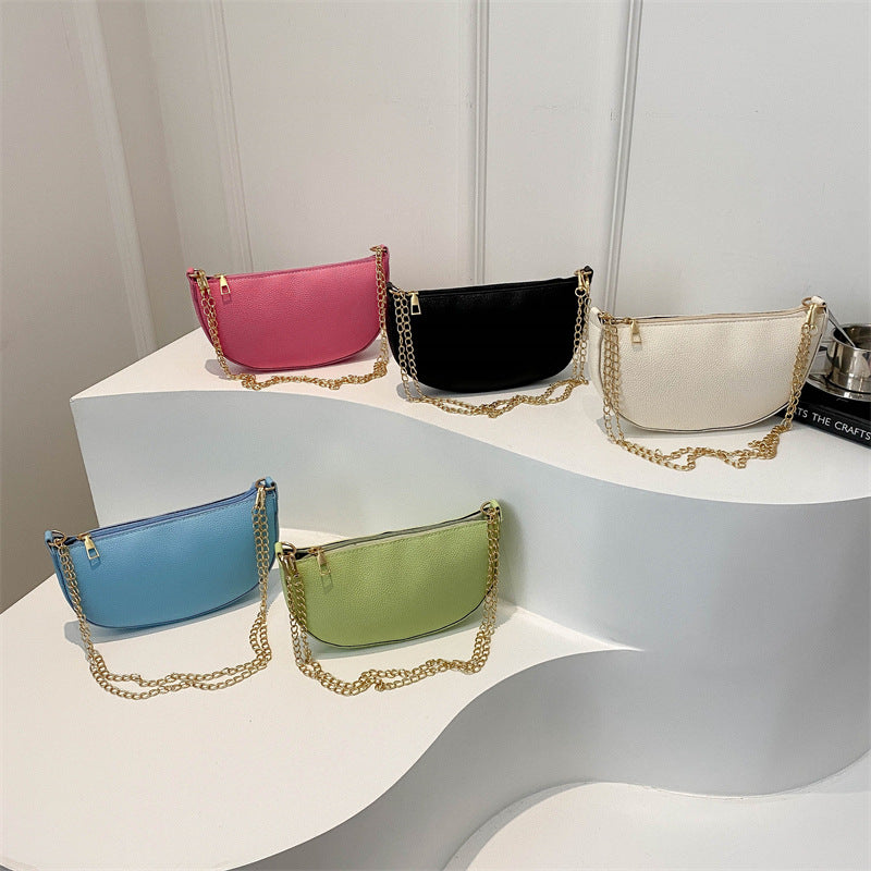 Minimalist Half-Moon Crossbody Bag Bowlift