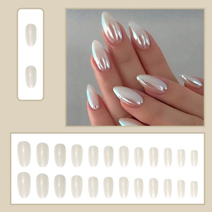 Glossy Gel Nail Extensions Bowlift