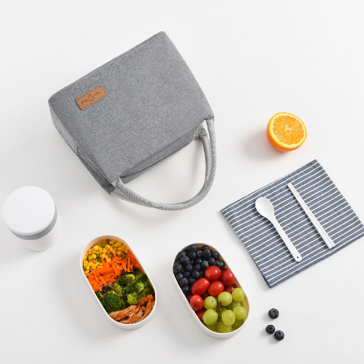 Insulated Lunch Tote with Side Pocket Bowlift