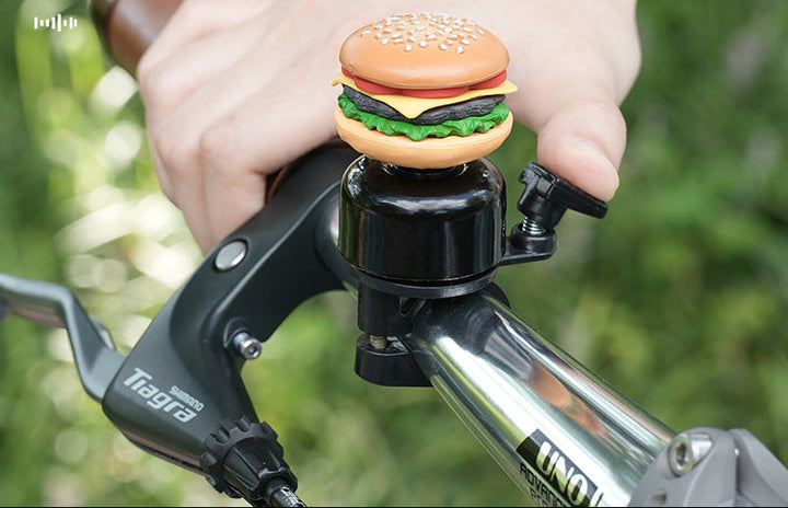 novelty handlebar bicycle bell with silicone popcorn topper and universal clamp Bowlift