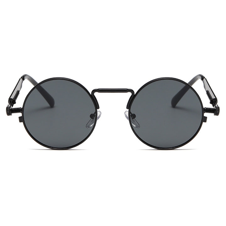 Women's fashionable round sunglasses with precise metal frame Bowlift
