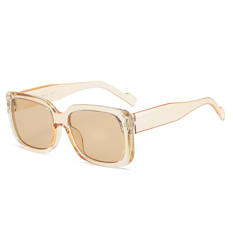 Women's fashionable square sunglasses with transparent frame and innovative design Bowlift