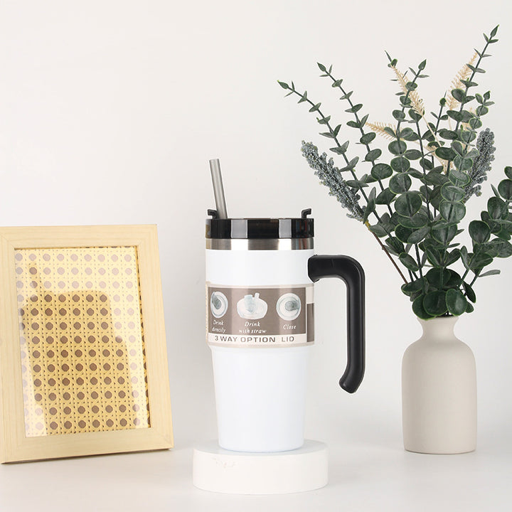 Unisex thermos mug with 3-in-1 drinking options Bowlift