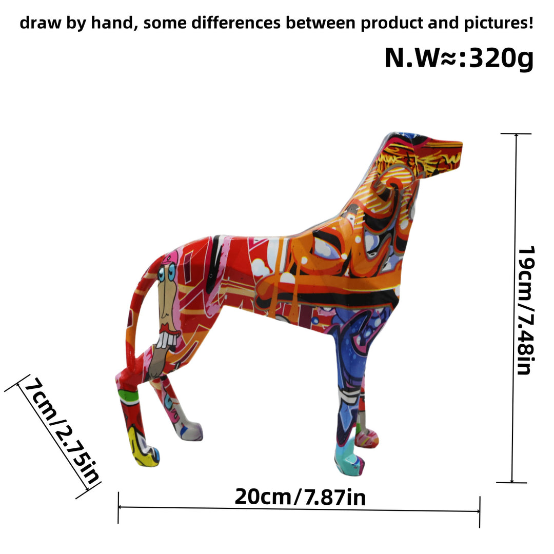 Colorful decorative figure of a dog in modern design Bowlift