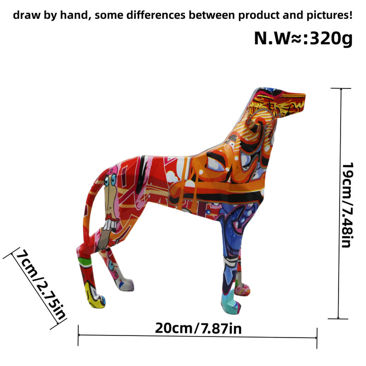 Colorful decorative figure of a dog in modern design Bowlift