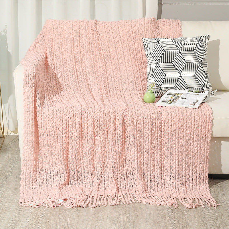 Women high-quality knitted blanket Bowlift