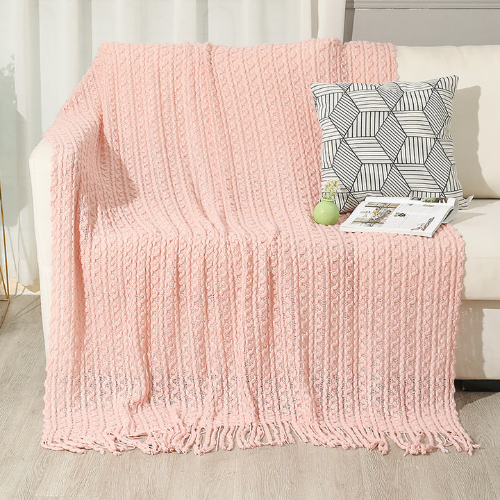 Women high-quality knitted blanket Bowlift