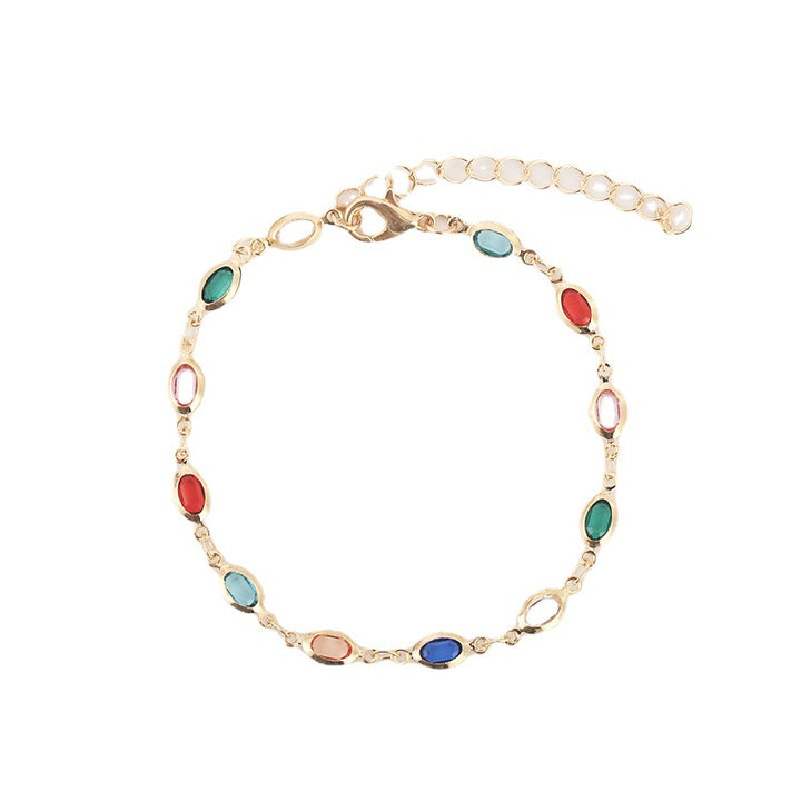 Colorful Gemstone Adjustable Bracelet Bowlift