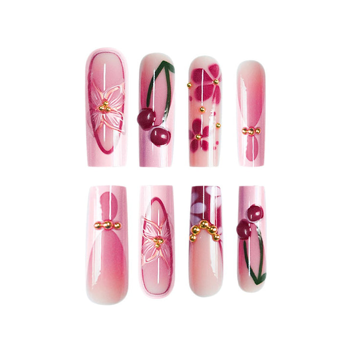 Artistic Press-On Nail Extensions Bowlift