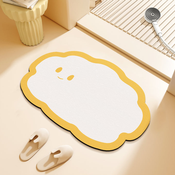 Playful Cloud-Shaped Bath Mat Bowlift