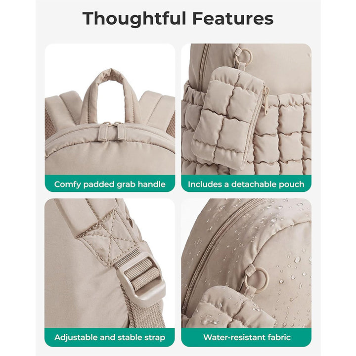 Quilted Puffer Backpack Bowlift