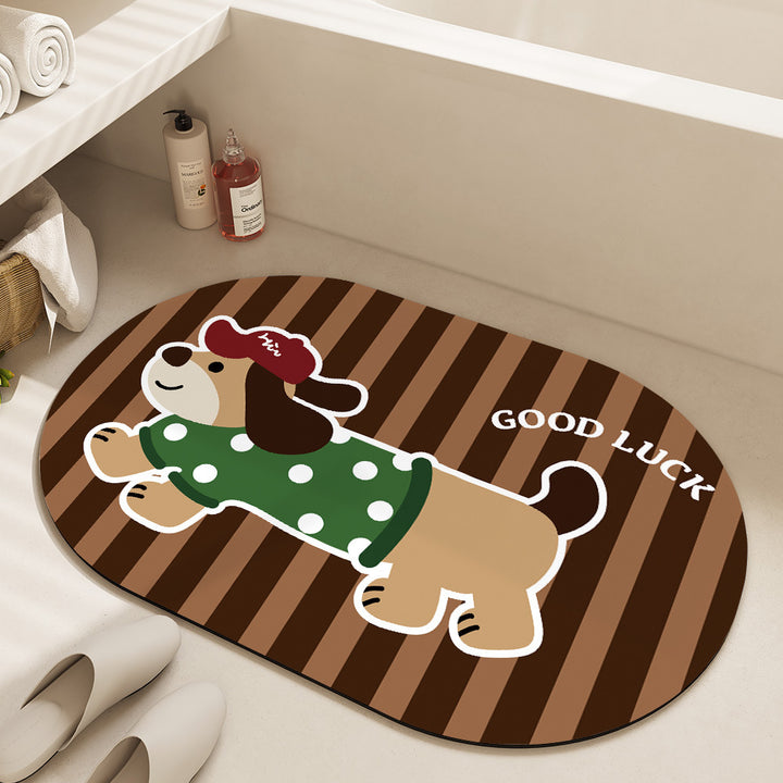 Playful Cat-Themed Shower Mat