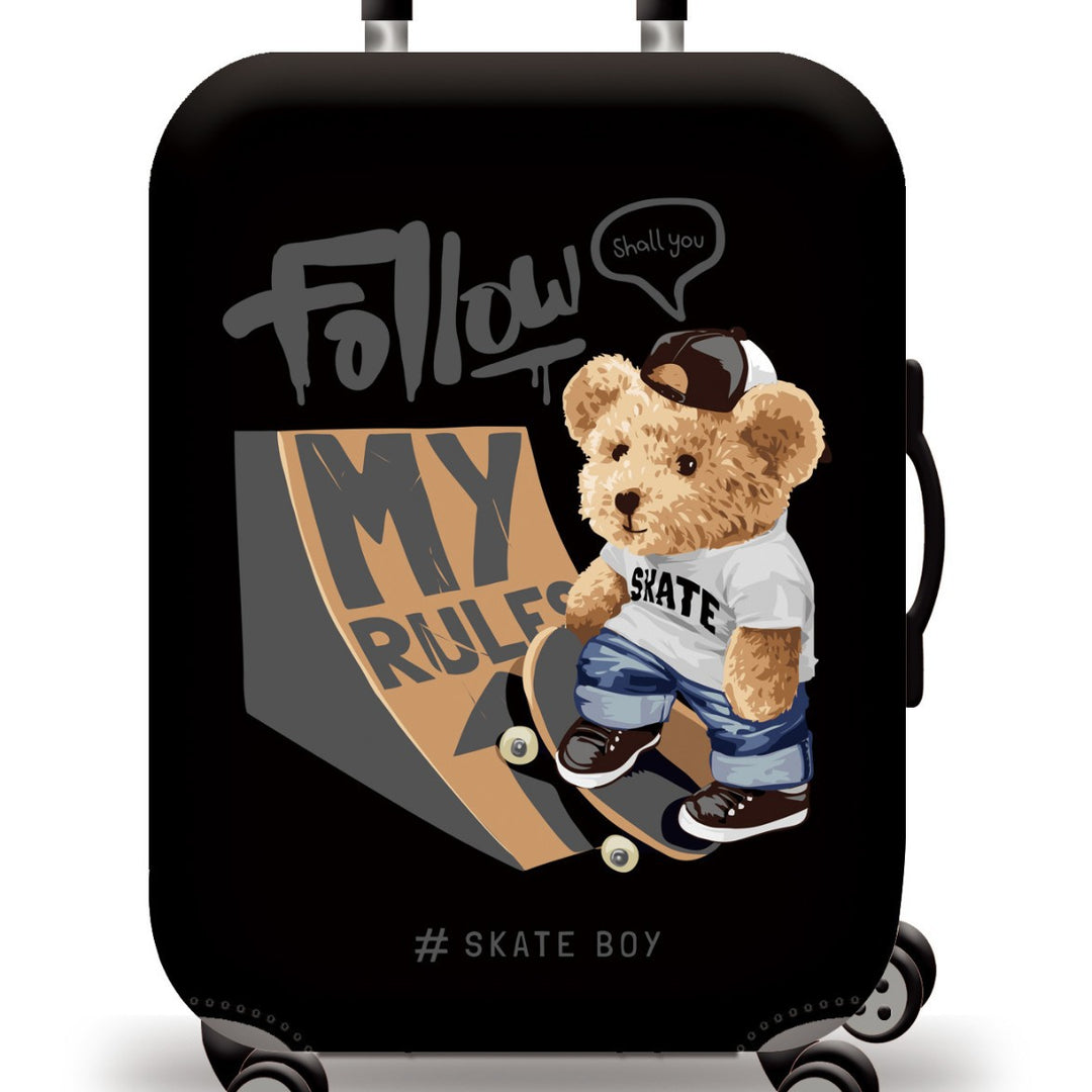 Unisex nan Kids Trolley Suitcase with cute teddy bear design, hard shell, telescopic handle and four swivel wheels Bowlift