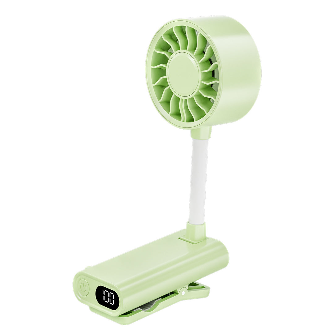 Women's portable mini fan with powerful battery and flexible mount Bowlift