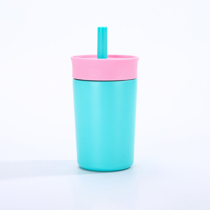 Women insulated coffee cup with integrated straw Bowlift