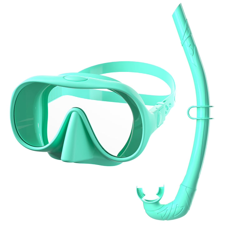 Swimming mask with flexible breathing tube Bowlift