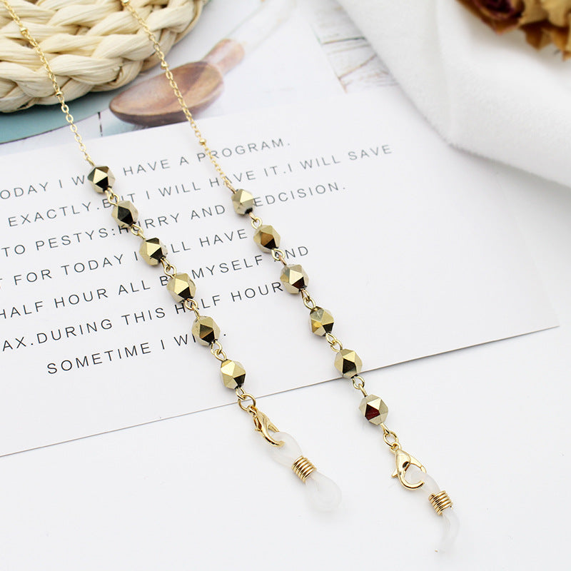 Crystal-Embellished Eyewear Chain Bowlift