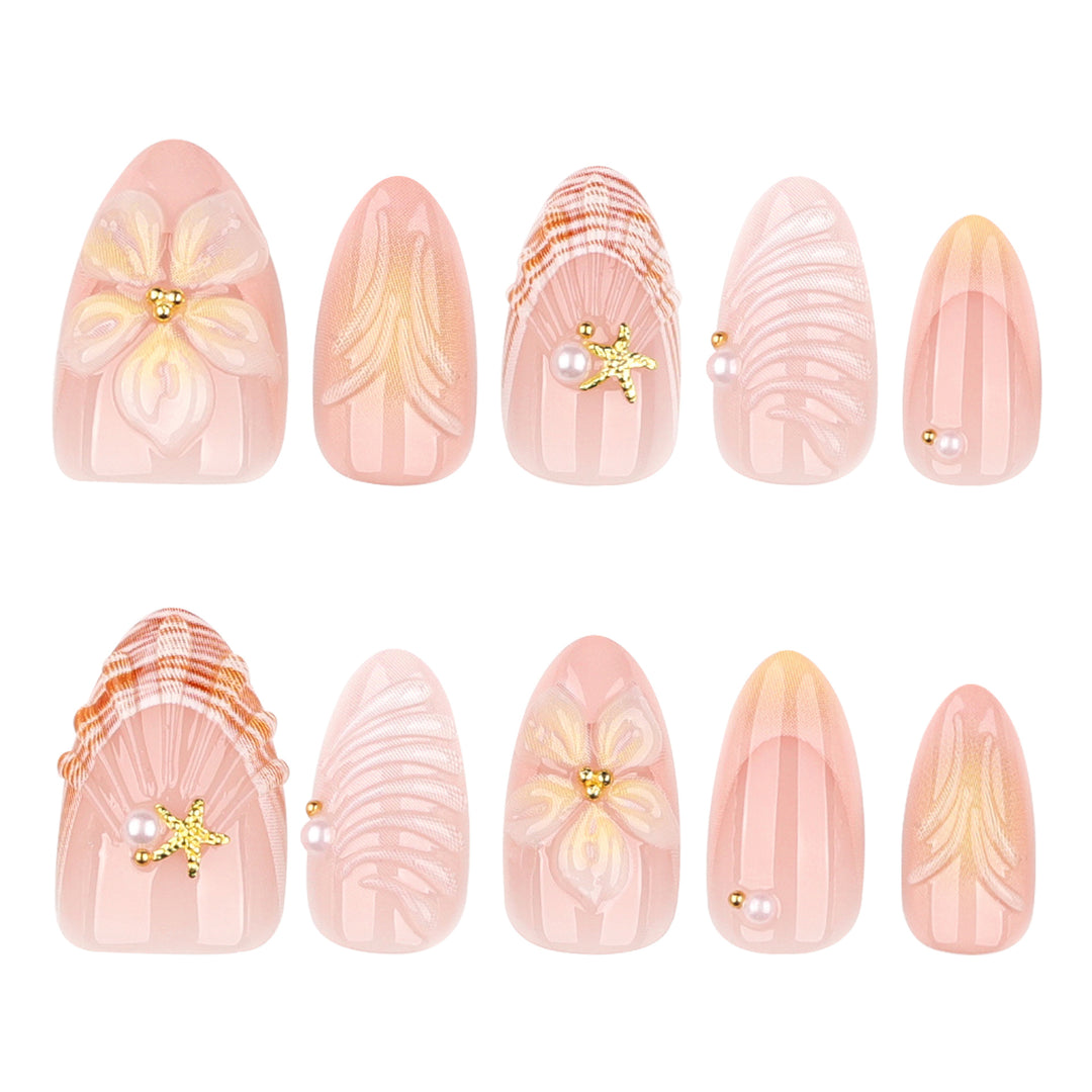 Glamorous stiletto nails with elegant star design Bowlift