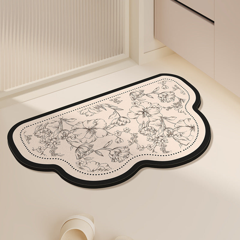 Floral Design Indoor Mat Bowlift