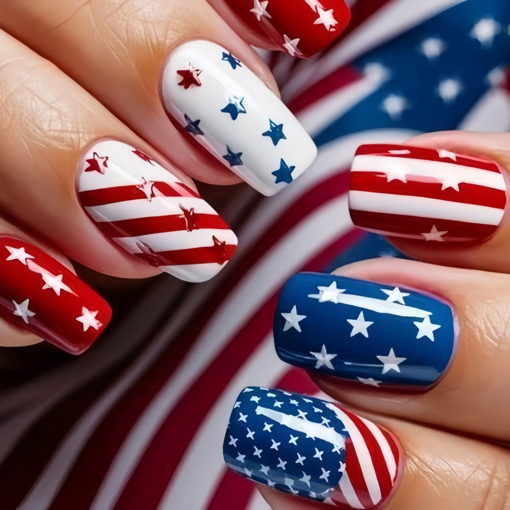 Artificial nails with national design Bowlift