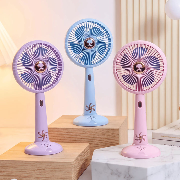 Ladies Portable USB Desk Fan with Flexible Tilt Bowlift