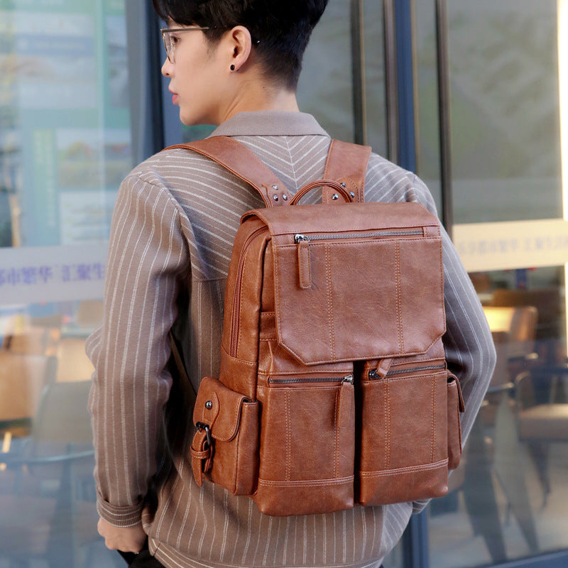 Vintage Leather Backpack Bowlift