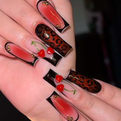 Artistic Long Stiletto Nail Art Set Bowlift