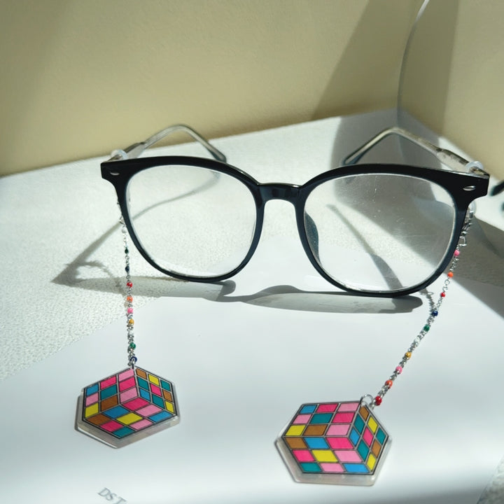 Colorful Rubik's Cube Dangle Earrings Bowlift