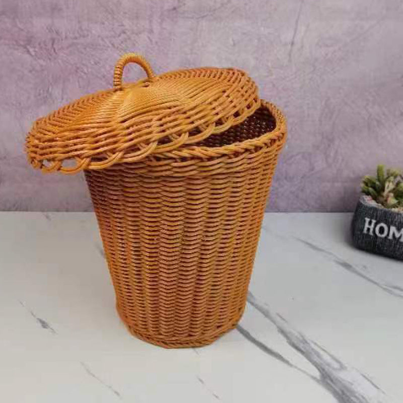 Handcrafted Wicker Storage Bin Bowlift