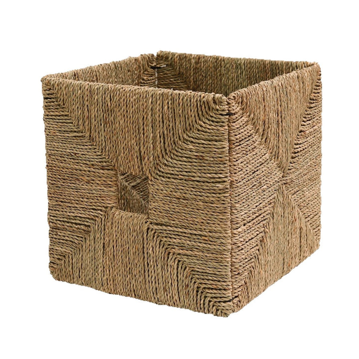 Rectangular Natural Fiber Storage Basket Bowlift