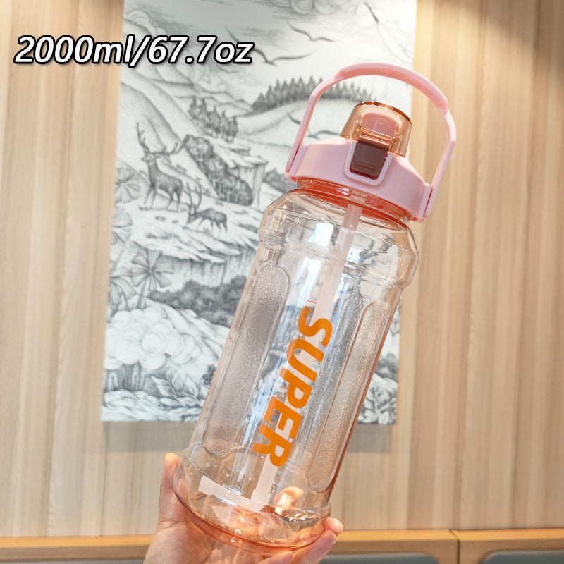 Women's practical water bottle with large capacity and leak-proof lid Bowlift