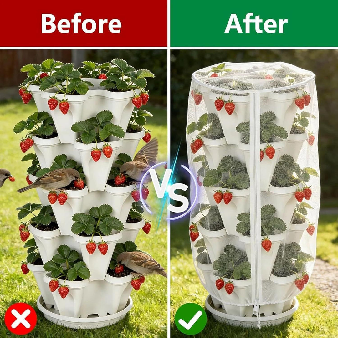 Multi-Layered Vertical Hydroponic Planter Cover Bowlift