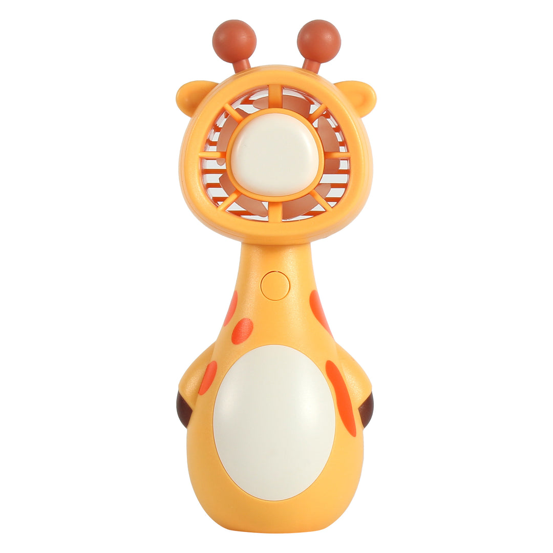 Giraffe-Themed Handheld Fan Bowlift